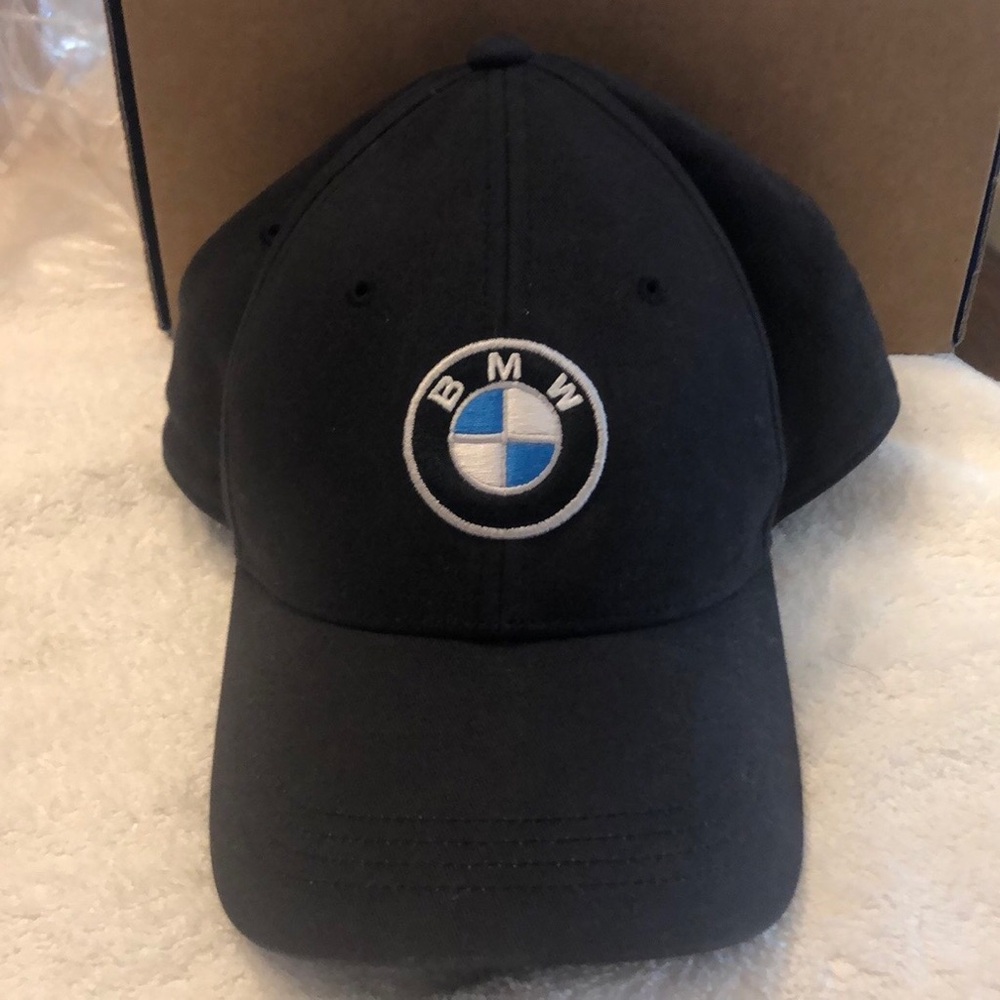 Genuine BMW Hat Collectible Black Ball Cap Adjustable Strap